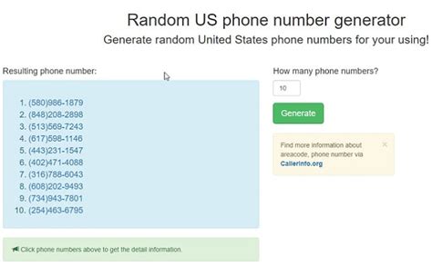 Fake Phone Number Generator .
